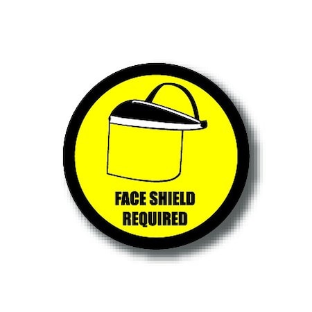 Ergomat 16in CIRCLE SIGNS - Face Shield Required DSV-SIGN 256 #0152 -UEN